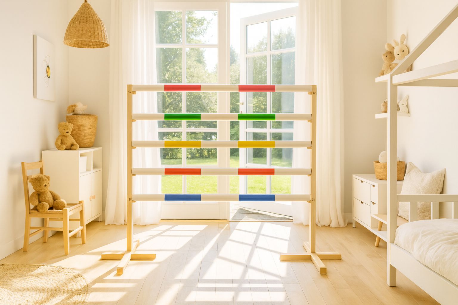 Springhindernis für Hobby-Pferd 120cm, Stange blau – Bild 2