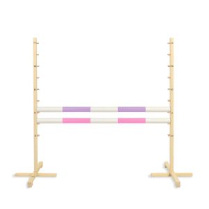 Springhindernis für Hobby-Pferd 120cm, mit zwei Stangen - helles Lila und helles Rosa