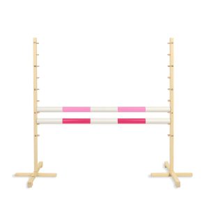 Springhindernis für Hobby-Pferd 120cm, mit zwei Stangen - helles Rosa und Pink